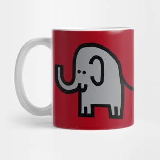 Minimal Animals Ultimate Gray Elephant Self Portrait Mug